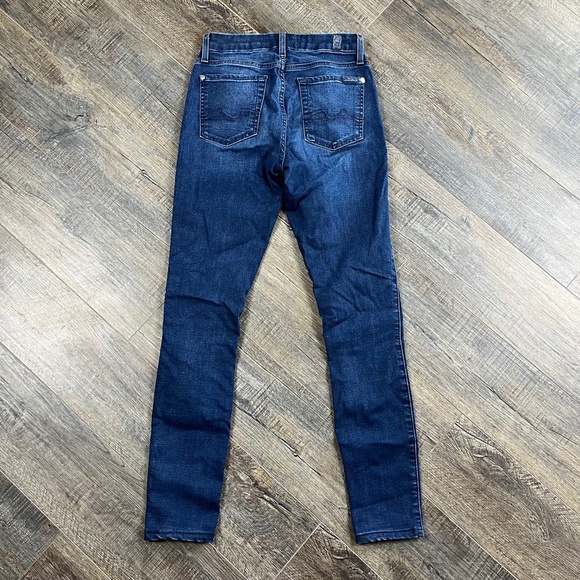 7 For All Mankind Skinny Blue Jeans Pants Denim ((size 24)) - Picture 2 of 8